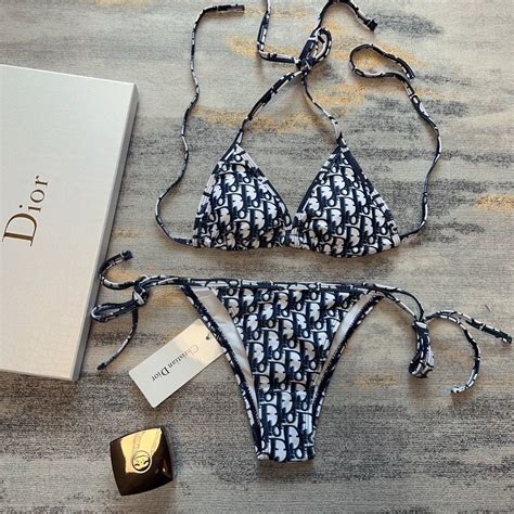 christian dior blue bikini|dior oblique bikini.